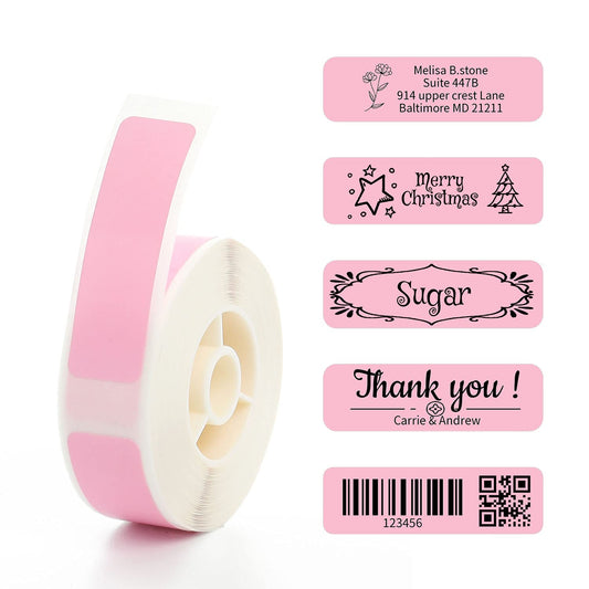 160 Pcs D110/D11/D101 Label Maker Tape Pink Name & File Folder Address Waterproof Labels Sticker for Daycare, School, Travel, Baby Bottles, Clothes, Lunch Boxes and Cups, School Supplies-Pink File Labels-pink