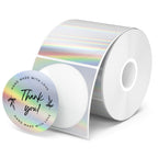 2x1 Inch Thermal Labels+2" Circle Holographic Thermal Label Stickers