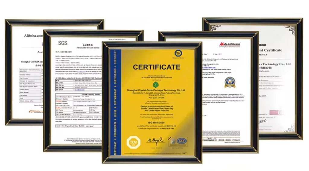 Blue high temperature measurement sticker from Generic showing temperature indicator from 129°F to 230°F, used for monitoring heat levels.