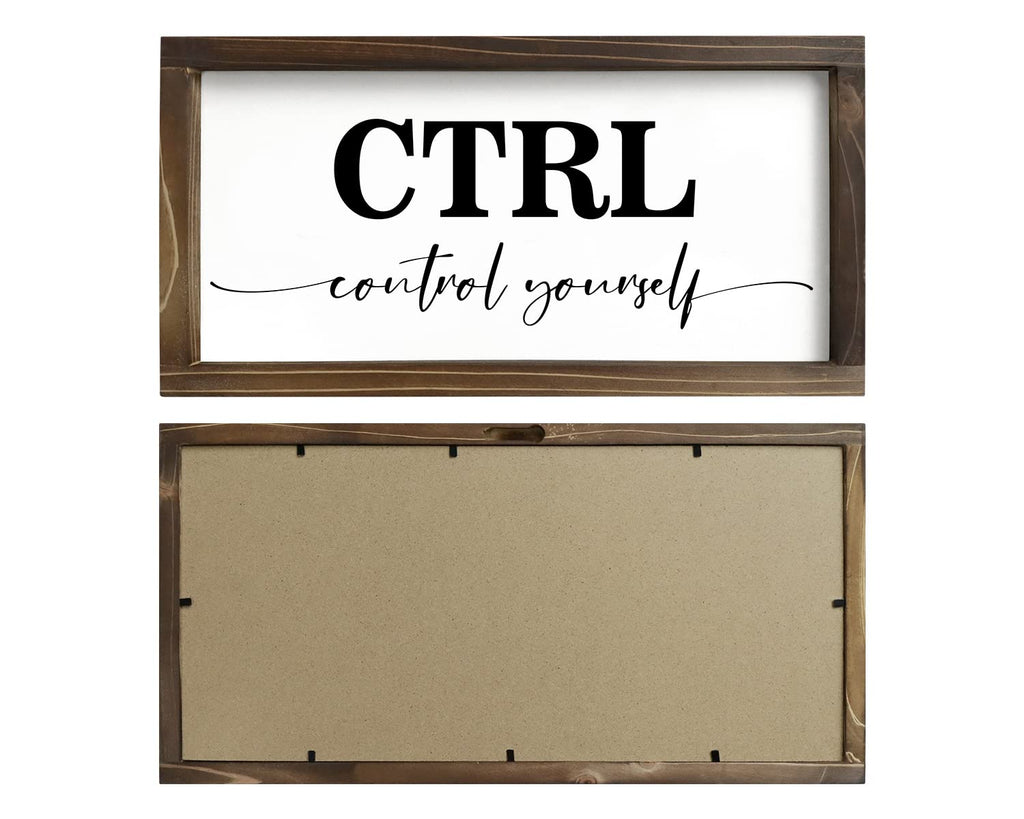 Pinetree Art Motivational Wall Decor for Office, Set of 3 Rustic Wooden Framed Signs, CTRL ALT DEL Inspirational Wall Art for Home Office, Classroom, Desk Wall, Positive Mindset Decor, (6"x12"x3) 6"x12"x3 rusitc