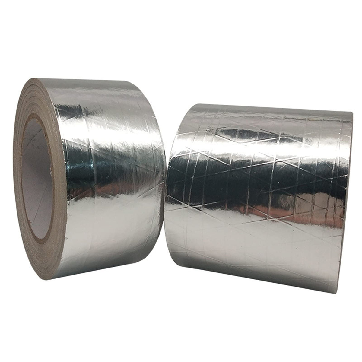 Fiber-Glass Aluminum Foil Tape, Reinforced Self-Adhesive Heat Reflective Tape, Heat Jacketing Insulation Resistant High Temperature HVAC Tape, Metal Repair 3.15" x 82' Roll 3.15" x 82'