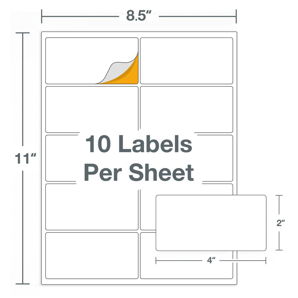 HERMA Printable Address Labels 2" x 4", 1000 Mailing Stickers, White 2" x 4"