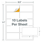HERMA Printable Address Labels 2" x 4", 1000 Mailing Stickers, White 2" x 4"