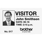 Brother Genuine DK-12343PK Die-Cut Name Badge Paper Labels, 2.3 in x 3.4 in (60 mm x 86 mm) Adhesive Name Badge White Paper Labels, 260 Labels per Roll, (3) Rolls per Box 3 Rolls