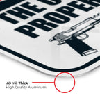 Gun Sign, The Owner of This Property is Armed Sign, Aluminum 12x18