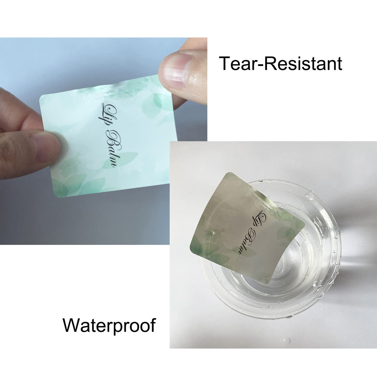 Mr-Label White Lip Balm Labels - Waterproof & Tear-Resistant - for Inkjet & Laser Printer - 2-3/16" x 1-13/16" on Letter Sheet- Total 300 Labels