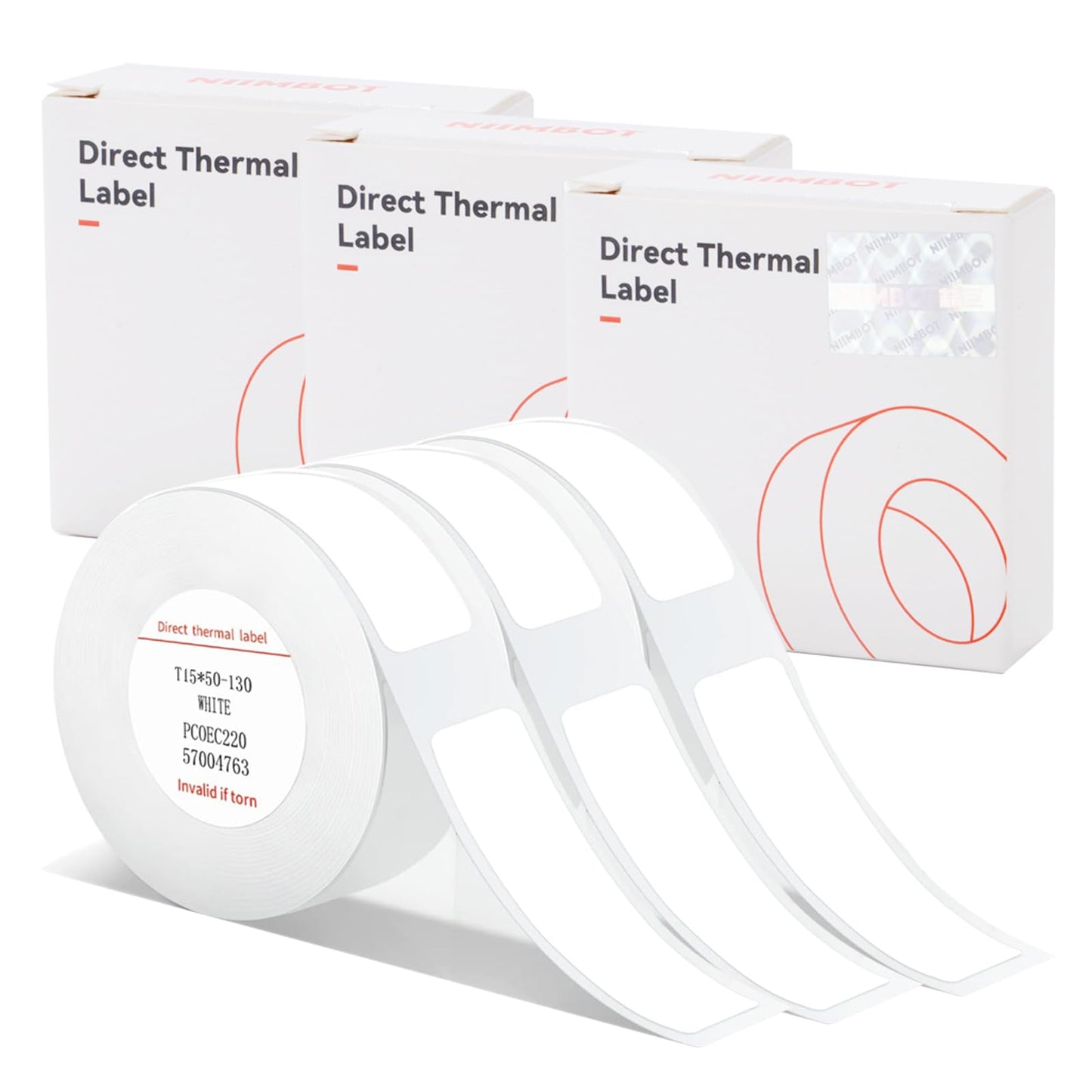 D11 D110 D101 White Label Paper, Adapted Label Print Paper, (3 Rolls) Thermal Sticker Paper 0.59" x 1.96" Waterproof Self Adhesive Labeling Tape(3 Rolls, White) 3*0.59" x 1.96"
