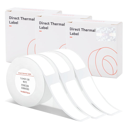 D11 D110 D101 White Label Paper, Adapted Label Print Paper, (3 Rolls) Thermal Sticker Paper 0.59" x 1.96" Waterproof Self Adhesive Labeling Tape(3 Rolls, White) 3*0.59" x 1.96"