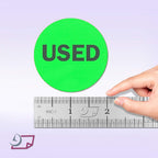 NextDayLabels - 2" Round Green Inventory Control/Date Color Coding Labels, 500 Stickers Per Roll (Used) Used