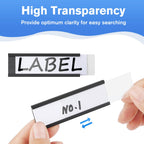 MaxGear 100 Pack C Channel Magnetic Label Holders, 1 x 3" 1"x3"