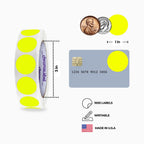ChromaLabel Fluorescent Yellow Dot Stickers, 1 Inch, 1000/Roll 1"