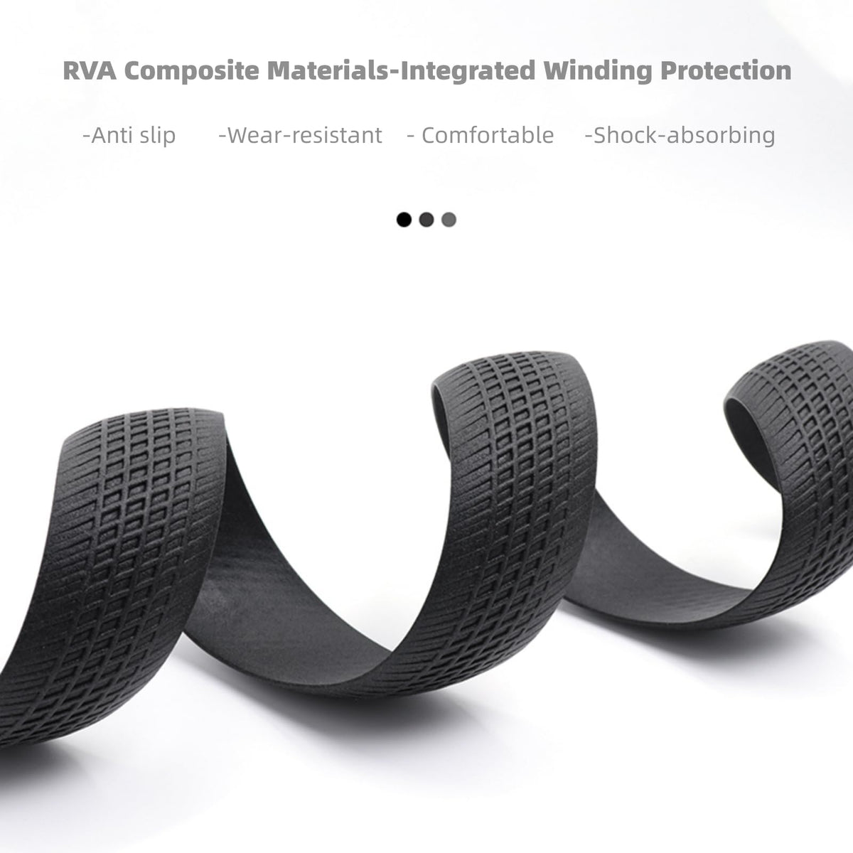 Bike Handlebar Tapes, Black, 2 Rolls | Comfortable, Anti-Slip, Damping Sweat Breathable, Soft Touch Silicone, Self-Adhesive