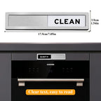 Dishwasher Magnet Clean Dirty Sign - Strong Magnetic & Non-Scratch Reversible Dishwasher Indicator, Easy to Slide & Read, with Optional Adhesive - Dishwasher Sign Kitchen Decor and Accessories Dishwashermagnet-s-brushedsilver