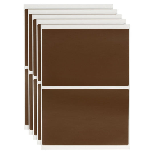 uxcell 120 Sheet Brown Label Stickers 3 x 2 Inch Rectangle Self-Adhesive Stickers Coding Labels for Office Supplies, File Folder Tabs, Inventory Organize, File Classification