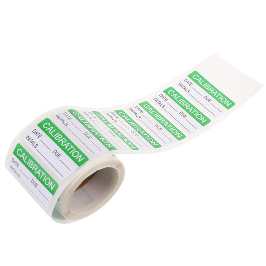 1 Roll/300pcs Green Calibration Stickers - Quality Control Adhesive Labels for Laboratory and Industrial Use - Permanent Self-Adhesive, Easy Identification, 2.36 X 2.16 Inches