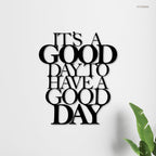 JYNORA Inspirational All-Metal Sign 12x10 Inch - It's a Good Day to Have a Good Day Positive Affirmation Freestanding Tabletop Plaque, Large Motivational Home & Office Desk Decor