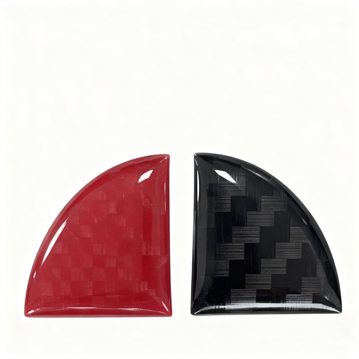 3D Epoxy Resin Sticker,Compatible with BMW Emblem, Red Black Carbon Fiber Stickers, Two-piece Set with Front and Back Labels