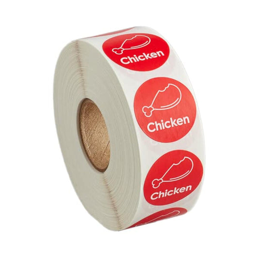 1000 Stickers/Roll Chicken Permanent 1 Inch Label Sticker