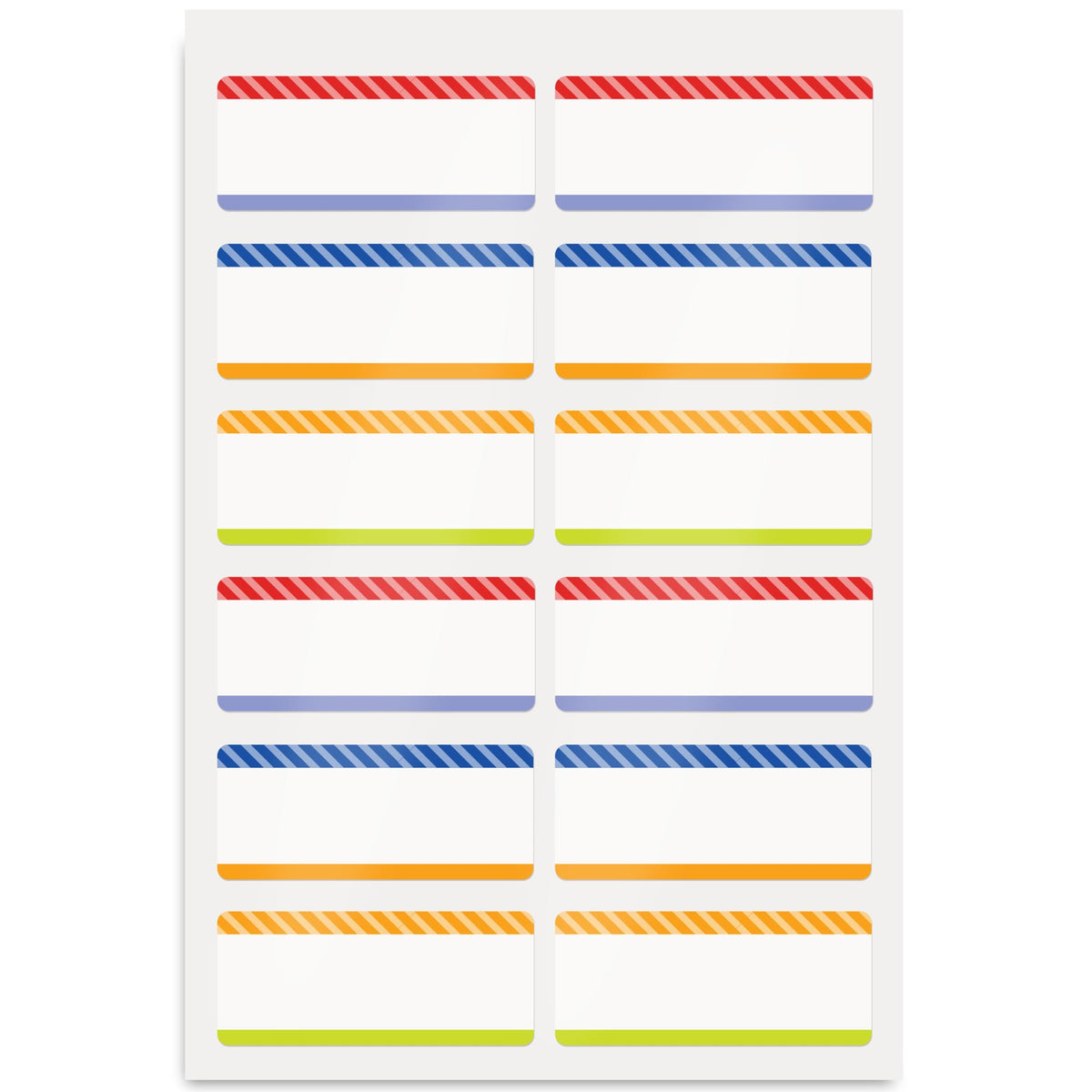 Avery No-Iron Fabric Name Labels, Playful Stripes Preprinted Designs, Handwrite-Only, 2-Pack, 48 Preprinted Labels (21959)
