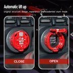 𝙊𝙧𝙞𝙜𝙞𝙣𝙖𝙡 | Push Start Button Cover, Metal Mecha Car Engine Start Stop Button Cover Protector, Cool Car Accessories Interior Decor Sticker Decals Motorcycle Key Ignition Switch Cover, Red B-Mecha-Red