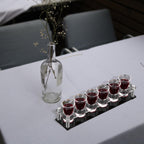 Toyvian Acrylic Shot Glass Holder Tray, 6 Slots Heavy Duty Shot Glasses Server Rack Carrier for Bar Home Gathering Party Festival Nightclub