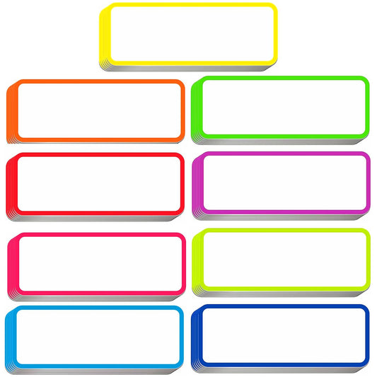 54pcs Magnetic Dry Erase Labels Colorful Name Tags Flexible Reusable Magnetic Label Stickers for White Board Refrigerator Locker Size 3.2"x1.2" by Mositear 54PCS
