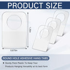 Blulu 3000 Pcs Self Adhesive Hanging Tabs Hang Tags, Round, 0.875 x 1.25 in
