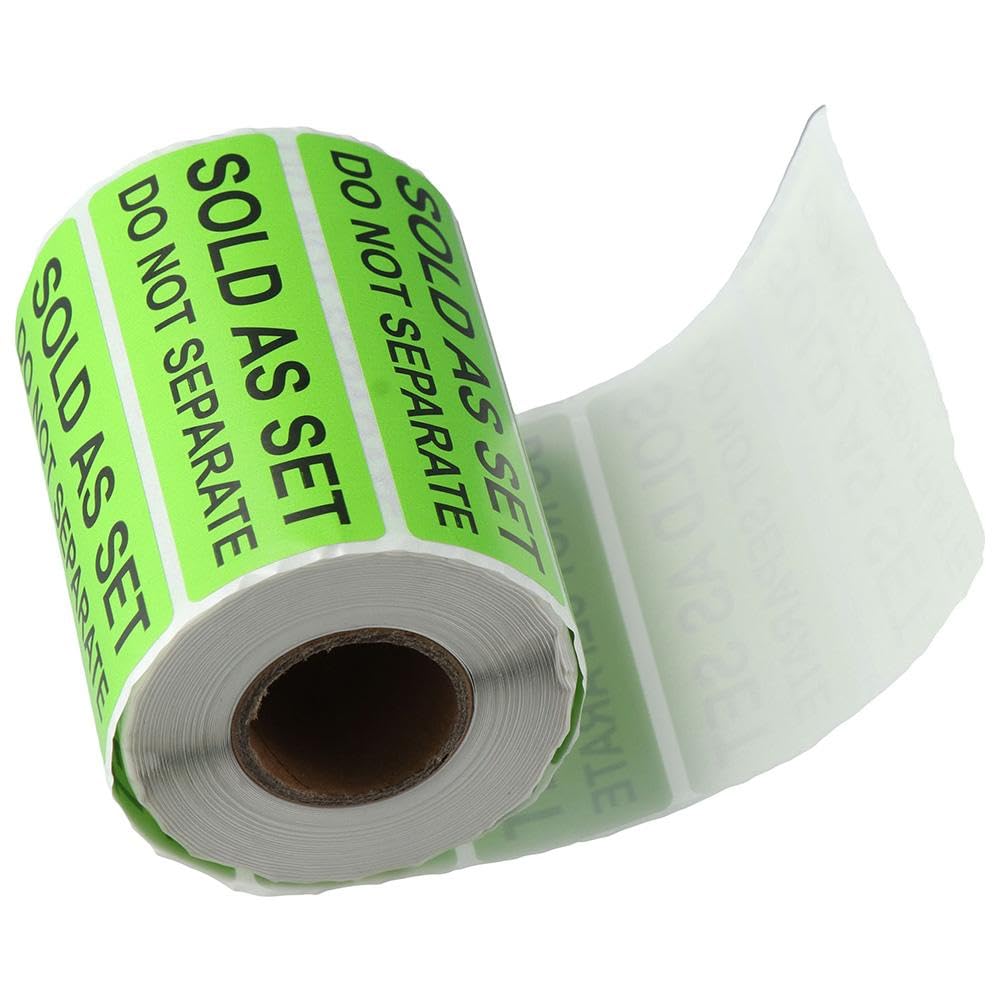 dohobby 2 Rolls/1000PCS Sold as a Set Do Not Separate Packing Labels, Fluorescent Green Packing Labels Stickers for Shipping Bundle Sets