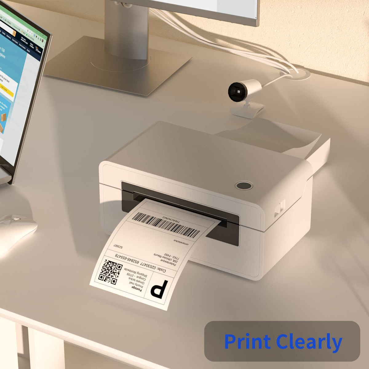 4" x 6" Fanfold Direct Thermal Labels, 500 Per Stack, White Perforated Shipping Labels Compatible with Zebra, Elton Printers(1 Stack) 500 Labels/Stack 1 Stack