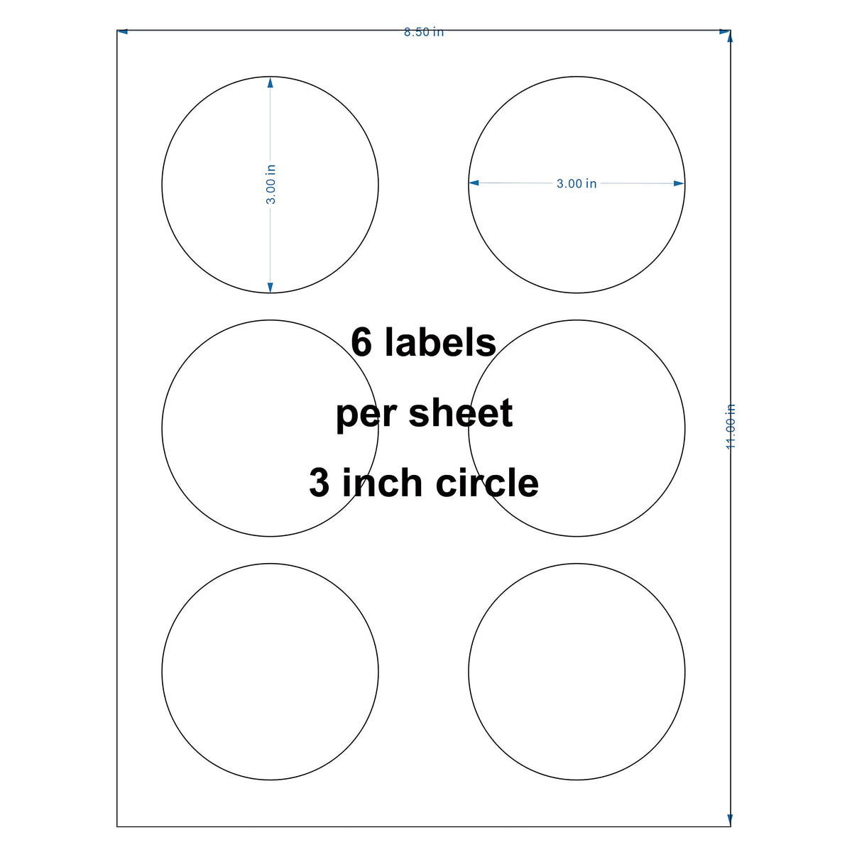Glossy White 3" Round Labels 90 pcs Circle Stickers Waterproof Vinyl Sticker Paper Dries Quickly for Inkjet Printer or Laser Printer-15 Sheets (Pack of 4) 3 inches x 3 inches (Pack of 4)