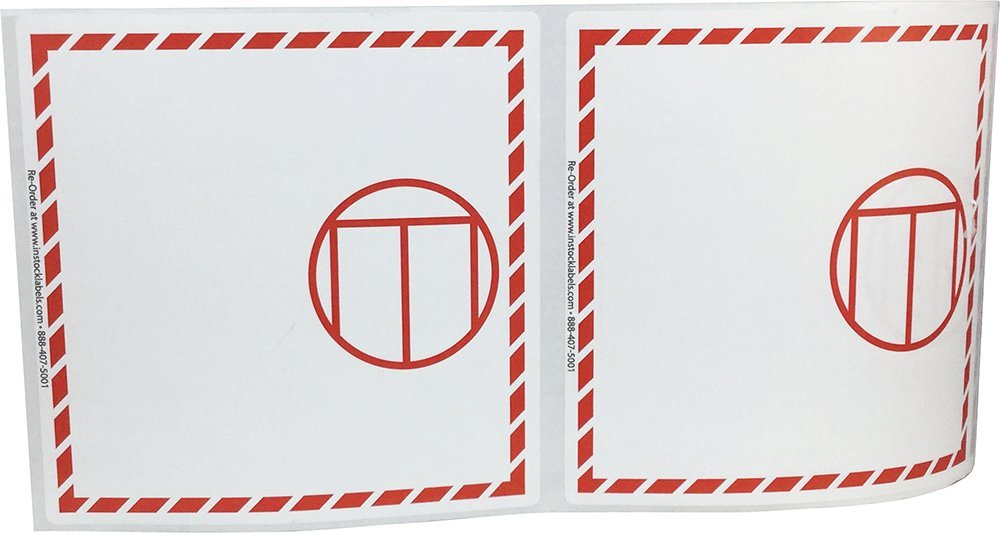Dangerous Goods in Excepted Quantities Labels 4.125 Inch Square 500 Total Adhesive Stickers