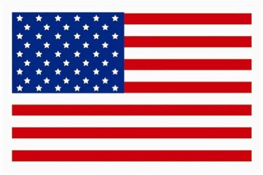 600 Labels - Amercian Flag USA Production Stickers, 2 x 3 inch Rectangle Manufacturing in America USA Labels - USA Flag Stickers