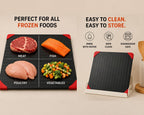 Fast Defrosting Tray for Frozen Food | Natural Thawing Plate | No Electricity Required | High-Conductivity Aluminum | Ideal for Meat, Fish & Poultry