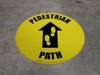 Creative Safety Suppy Pedestrian Path Floor Sign (12in x 12in) 12" x 12"