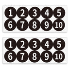 20 PCS Self Adhesive Number Stickers 1-10, 1.4 in Black Anti-Fading Waterproof Vinyl Circle Number Sticker Plastic Consecutive Small Number Stickers for Machine and Fitness Equipment Locker 1.4IN