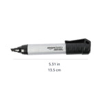 Amazon Basics Large Chisel Tip Permanent Markers, Quick Drying, Fade Resistant, Black, 12-Pack