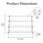 2PCS 4-Tier Acrylic Ice Cream Cone Holder, 24 Holes Cupcake Stand Clear Acrylic Dessert Display Stand, 11.8 x 7.5 in Waffle Cone Rack for Party Wedding Birthday Buffet Dessert Table