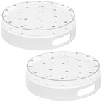 2 Pack Cake Pop Stand, Clear Acrylic 22 Hole Candy Display Stand, Double-Layer Round Lollipop Holder with Handles for Birthday Party Dessert Table, Wedding