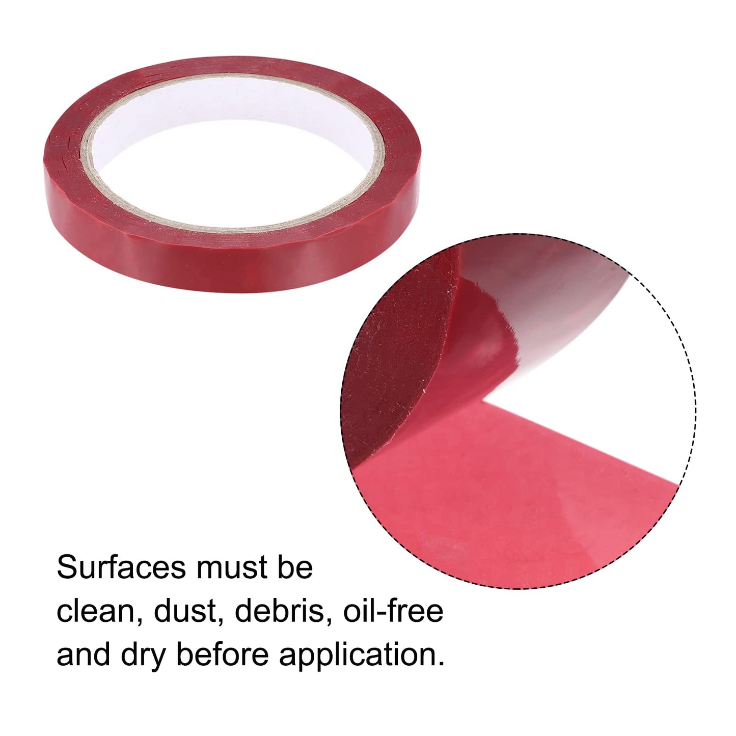 MECCANIXITY Transfer Tamper Evident Security Packaging Packing Tape, 9/16 Inch x 55 Yards x 2 Mil Tamper Resistant Tape, Red