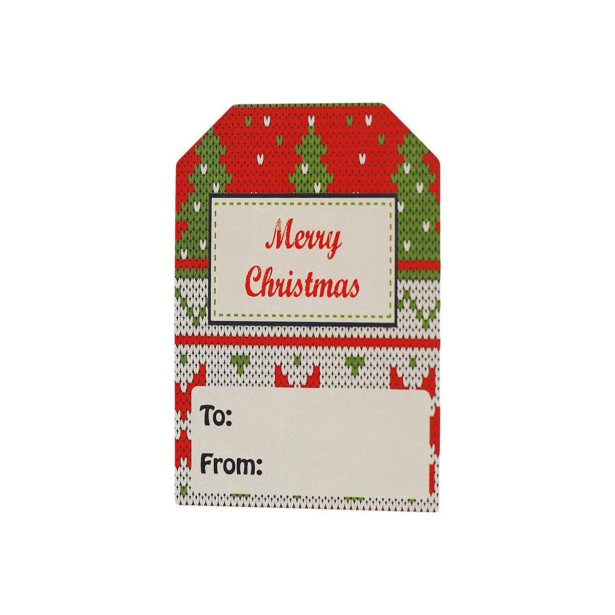 Christmas Sweater Holiday Gift Tag Stickers 2 x 3 Inch 100 Total Labels