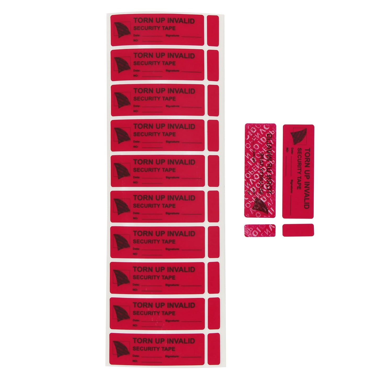 Solitary Walker 300Pcs Tamper Evident Security Labels 1x3 inch Red No Transfer No Damage to Protected Item Prevent Opened Void Tamper Proof Stickers Safety Torn up Invalid Seals Tape