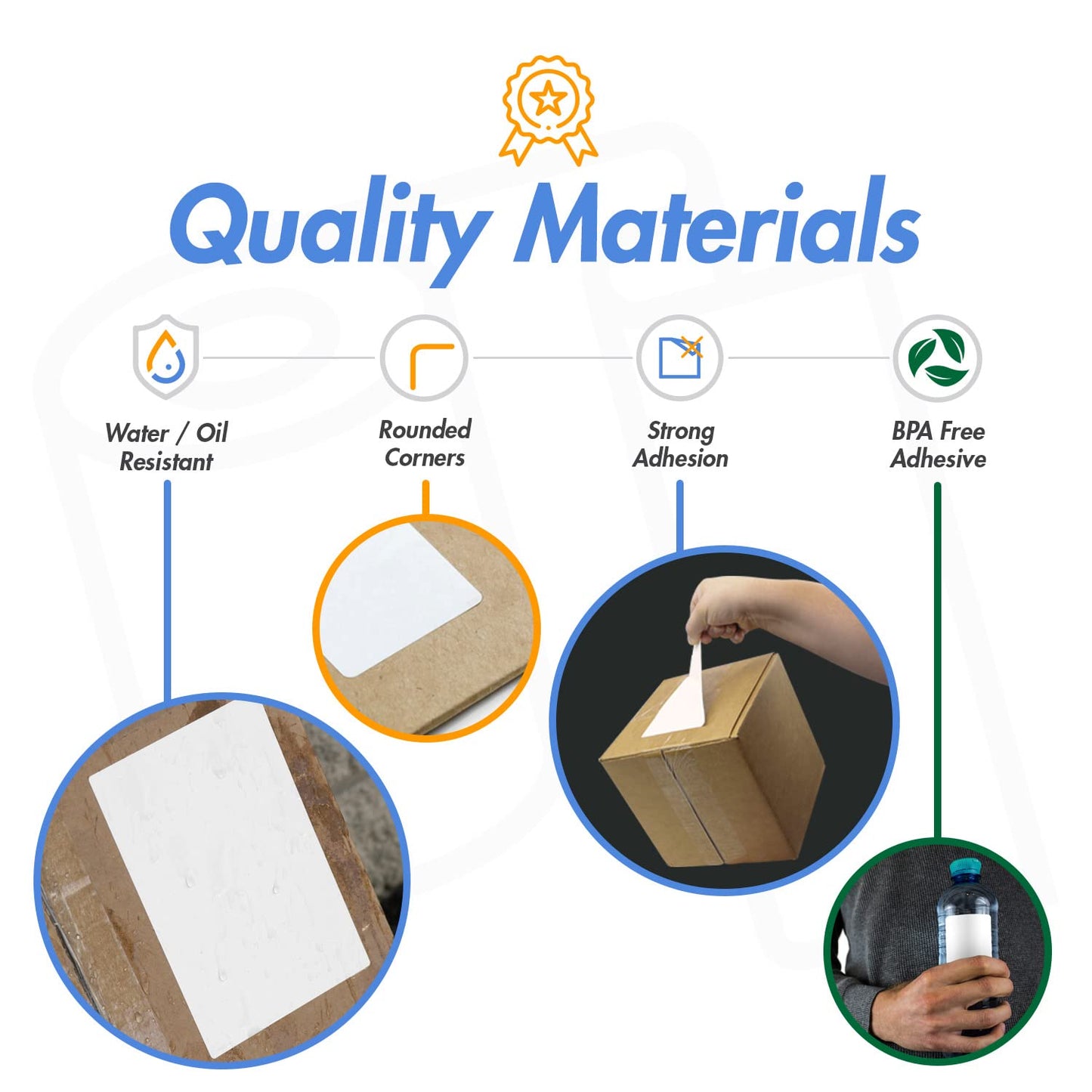 (4 Rolls, 900/Roll) 1.5” x 1.5” Direct Thermal Labels - 1” Core, Compatible with Rollo Label Printer & Zebra Desktop Printers - All Purpose QR Barcode Address - Adhesive Perforated