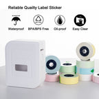 Label Maker Tape, Pink Continuous Paper Label Printer Tape Roll Waterproof Self-Adhesive Labels Tape Refills for HP1 Label Maker DIY Labeling Tape Replacement Labels 0.42 inch x 21' (2PCS)