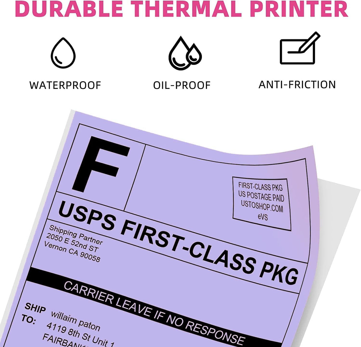 Phomemo 2" White Round Label Stickers Roll with 4x6 Thermal Labels for Shipping Label Printer
