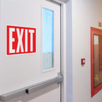 ASSURED SIGNS Exit Sign Stickers, Glow in the Dark, 10" x 7", 12 Pack