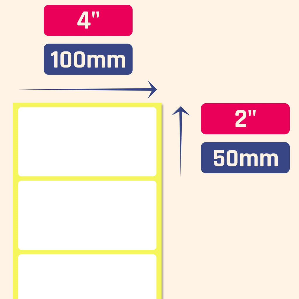 Set of 200 matte white all-purpose labels for storage bins, 4x2 inches, by TownStix, shown on storage containers.