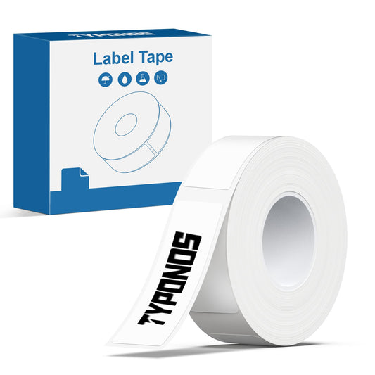 P21 Label Maker Tape Black on White 14x40mm (0.55"x1.57"), Adapted NELKO P21 Label Printer Paper Standard Laminated 180 Labels/Roll, White Label Tape Use for Office, School and Home 0.55"x1.57"(14mmx40mm)-1 Roll