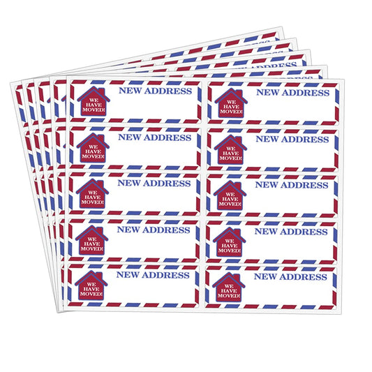 We've Moved Envelope Seals Moving Announcement Labels 3X1 Inch 300 Pcs