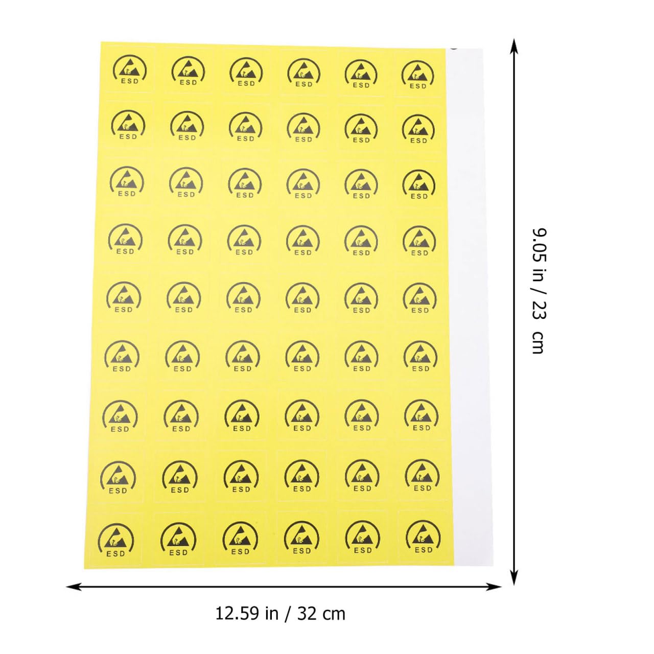 200pcs Electrostatic Warning Stickers Self-Adhesive Caution Decals for Static Sensitive Packages Safety Labels for Industrial Use Eye-catching Design
