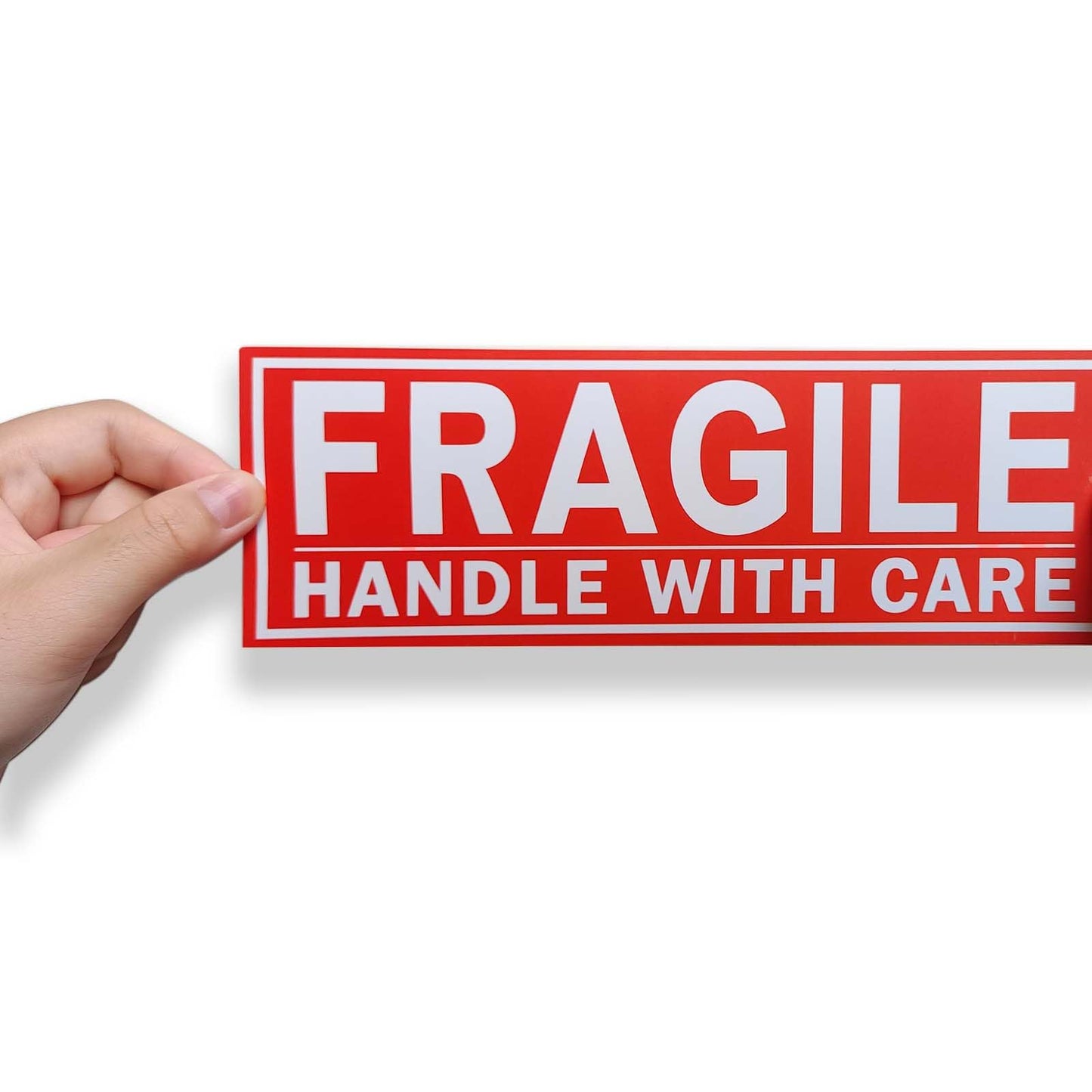 Fragile Stickers, Large Size 8 x2.7 in, Handle with Care, for Shipping Packing Moving, 100 Labels